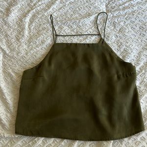 Forever 21 olive green half shirt